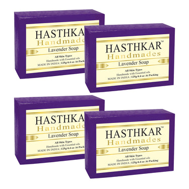 Hasthkar Handmade Glycerine Lavender Soap- 125gm - BuyPureNaturals