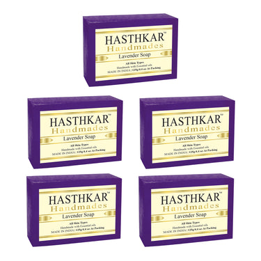 Hasthkar Handmade Glycerine Lavender Soap- 125gm - BuyPureNaturals