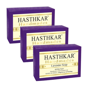 Hasthkar Handmade Glycerine Lavender Soap- 125gm - BuyPureNaturals