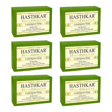 Hasthkar Handmade Glycerine Lemon Grass Soap- 125gm - BuyPureNaturals