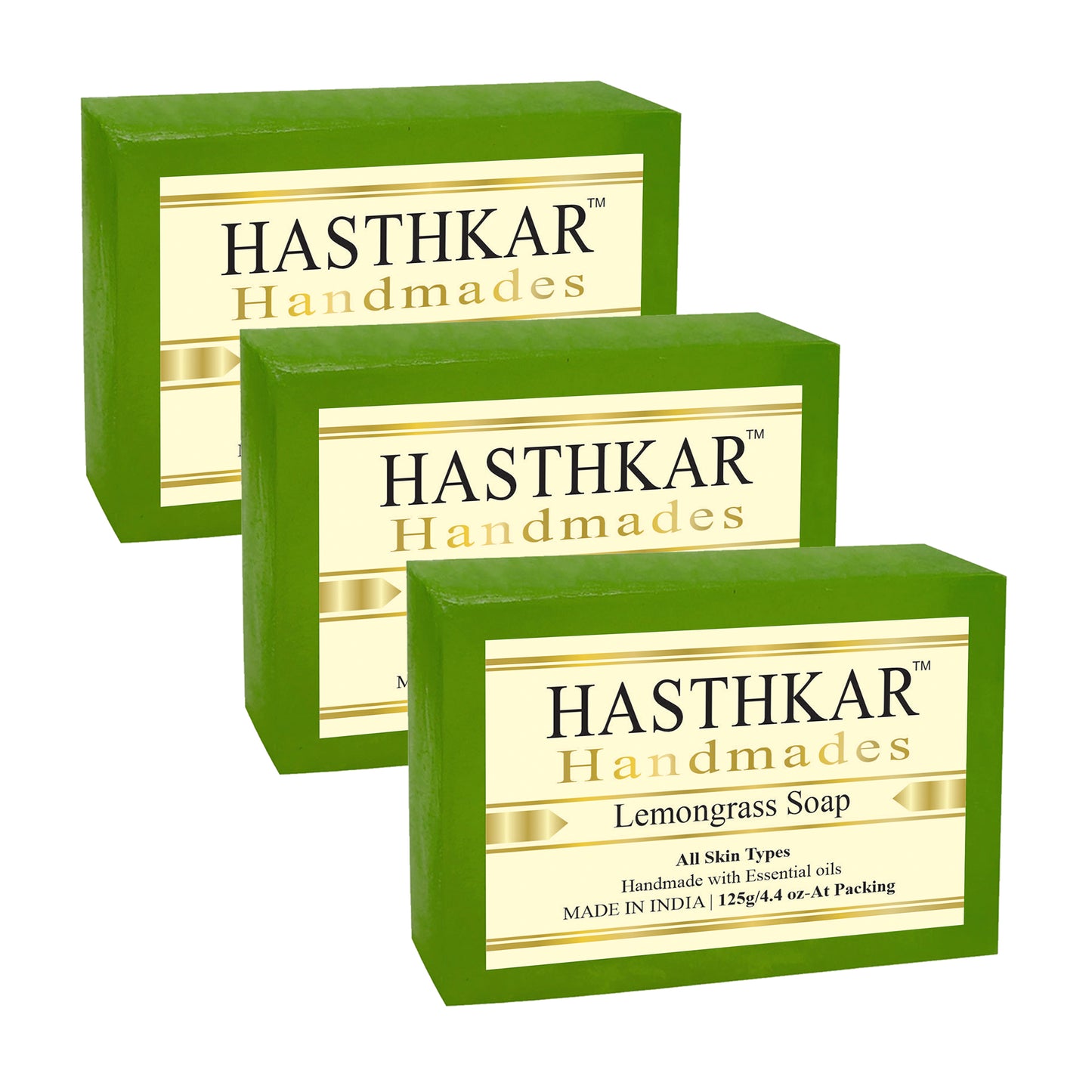 Hasthkar Handmades Glycerine Natural Lemon grass Soap 125Gm