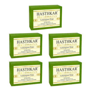 Hasthkar Handmade Glycerine Lemon Grass Soap- 125gm - BuyPureNaturals