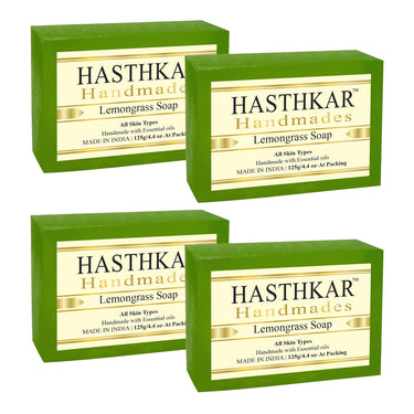 Hasthkar Handmade Glycerine Lemon Grass Soap- 125gm - BuyPureNaturals
