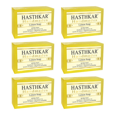 Hasthkar Handmade Glycerine Lemon Soap- 125gm - BuyPureNaturals
