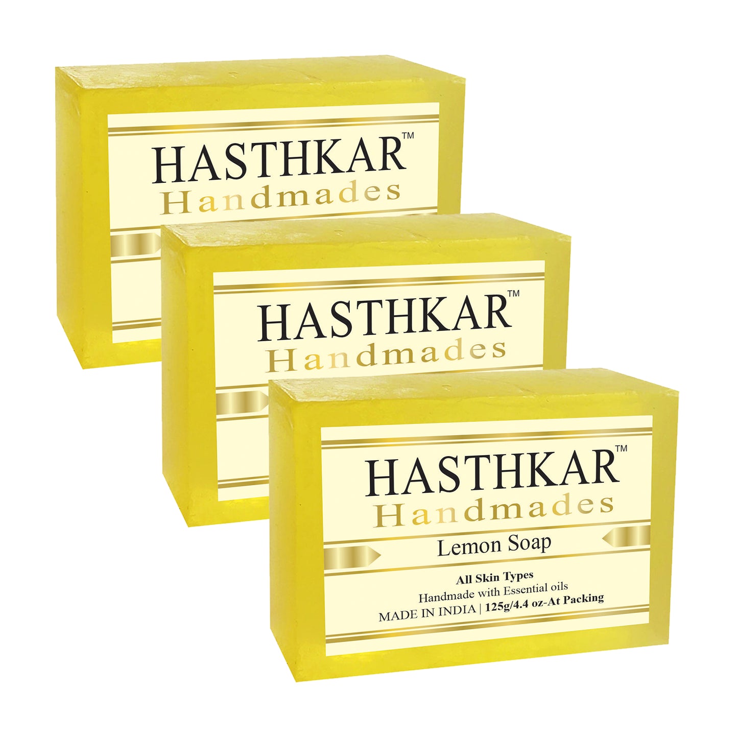 Hasthkar Handmades Glycerine Natural Lemon Soap 125Gm
