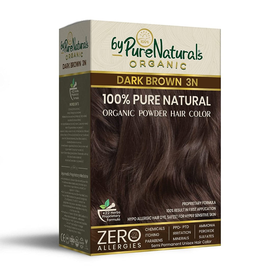 byPureNaturals 100% Pure Natural Powder Hair Colour dark brown