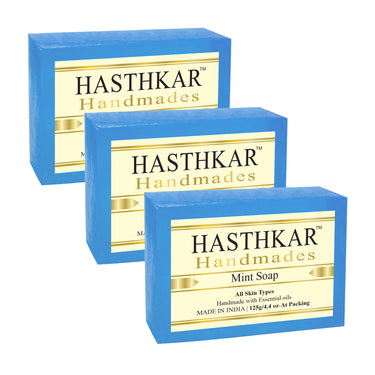 Hasthkar Handmade Glycerine Mint Soap- 125gm - BuyPureNaturals