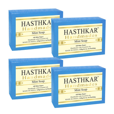 Hasthkar Handmade Glycerine Mint Soap- 125gm - BuyPureNaturals