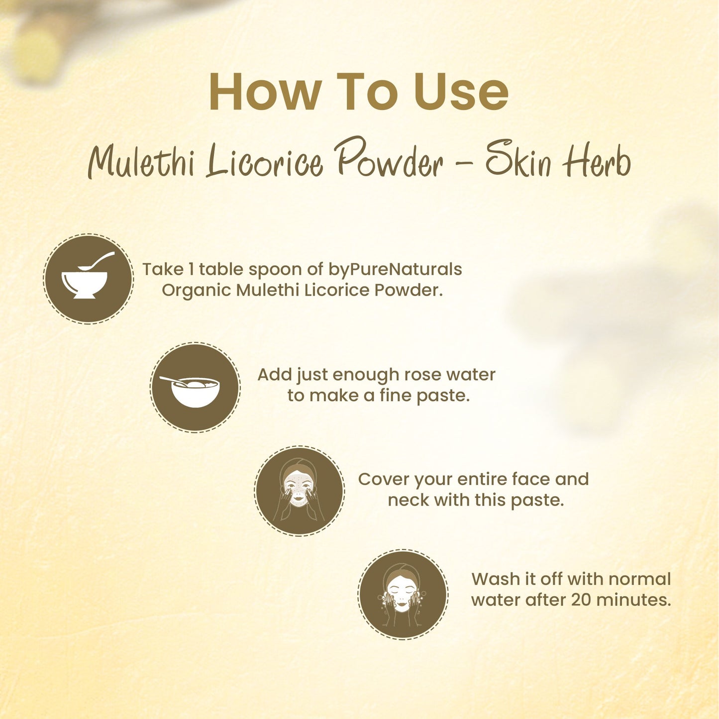 How to use Organic Mulethi licorice powder bypurenaturals infographic