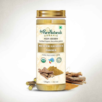byPureNaturals 100% Organic Mulethi Licorice Powder- 125 Gm