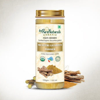 Organic Mulethi licorice powder bypurenaturals jar lifestyle image