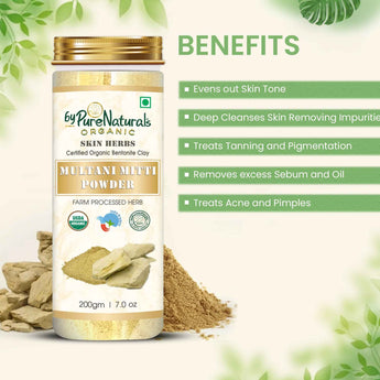byPureNaturals 100% Organic Multani Mitti Powder- 200 Gm