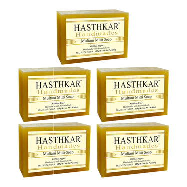 Hasthkar Handmade Glycerine Multani Mitti Soap- 125gm - BuyPureNaturals