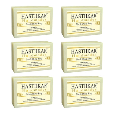 Hasthkar Handmade Glycerine Musk Olive Soap- 125gm - BuyPureNaturals