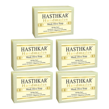 Hasthkar Handmade Glycerine Musk Olive Soap- 125gm - BuyPureNaturals