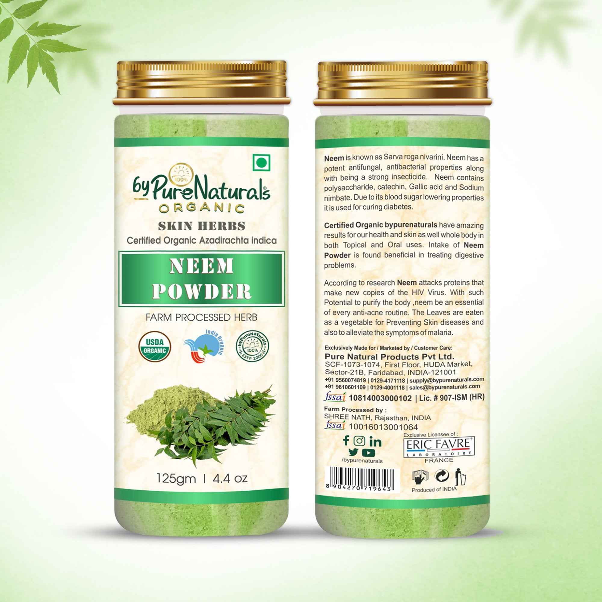 Neem Root Powder PureNaturals 100% Organic Neem Powder- 125 Gm - BuyPureNaturals ...