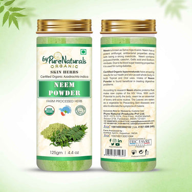 byPureNaturals 100% Organic Neem Powder- 125 Gm