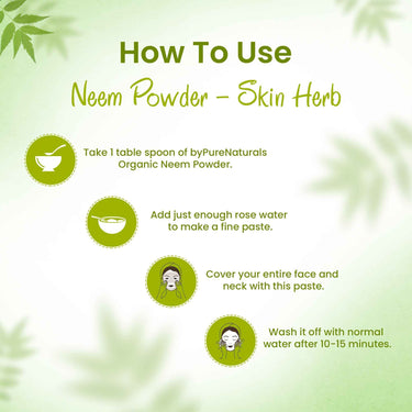 byPureNaturals 100% Organic Neem Powder- 125 Gm