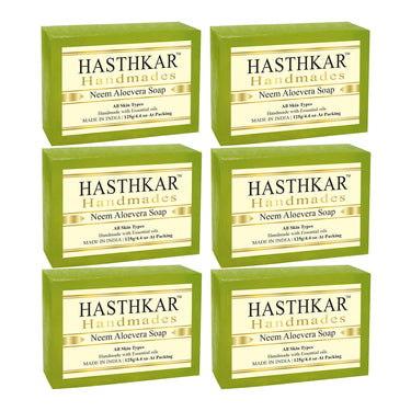 Hasthkar Handmade Glycerine Neem Aloevera Soap- 125gm - BuyPureNaturals