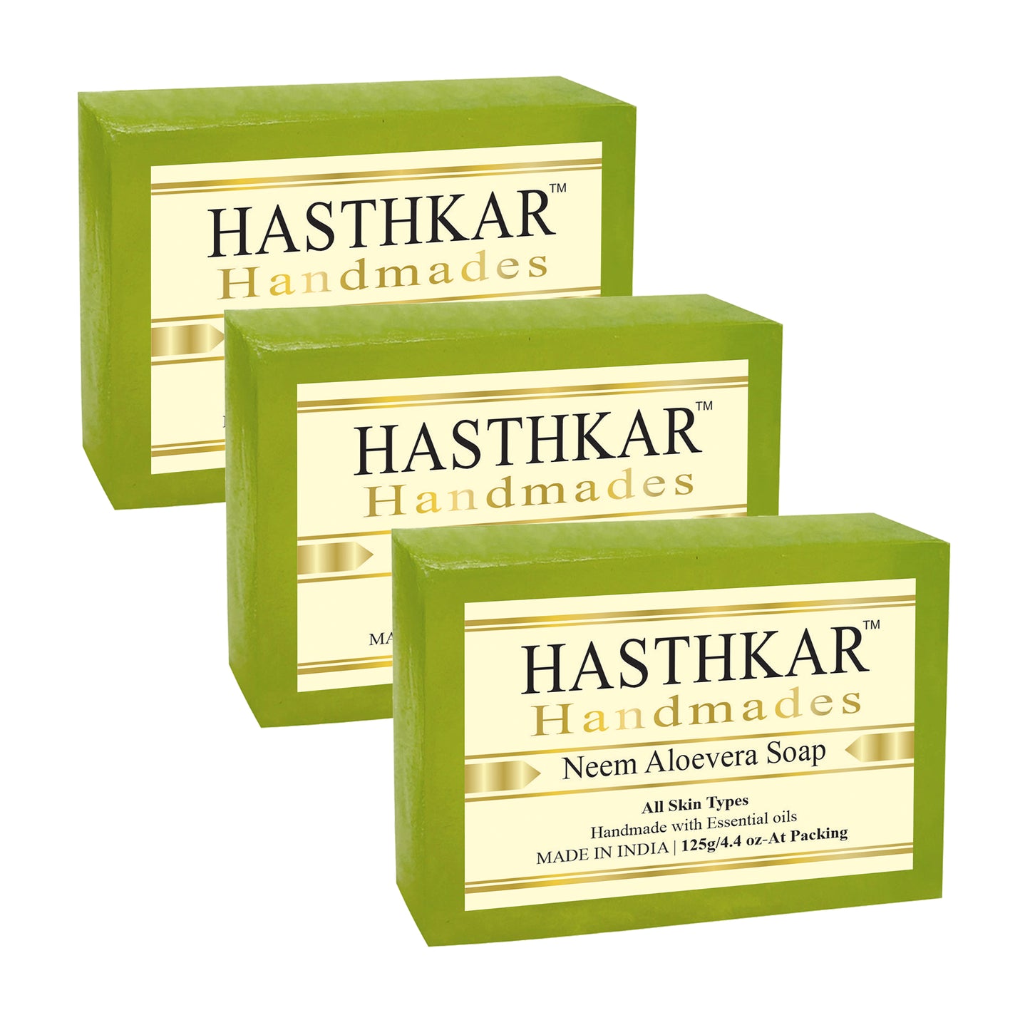 Hasthkar Handmades Glycerine Natural Neem aloevera Soap 125Gm