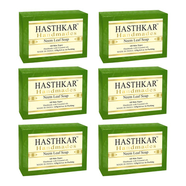 Hasthkar Handmade Glycerine Neem Leaf Soap- 125gm - BuyPureNaturals