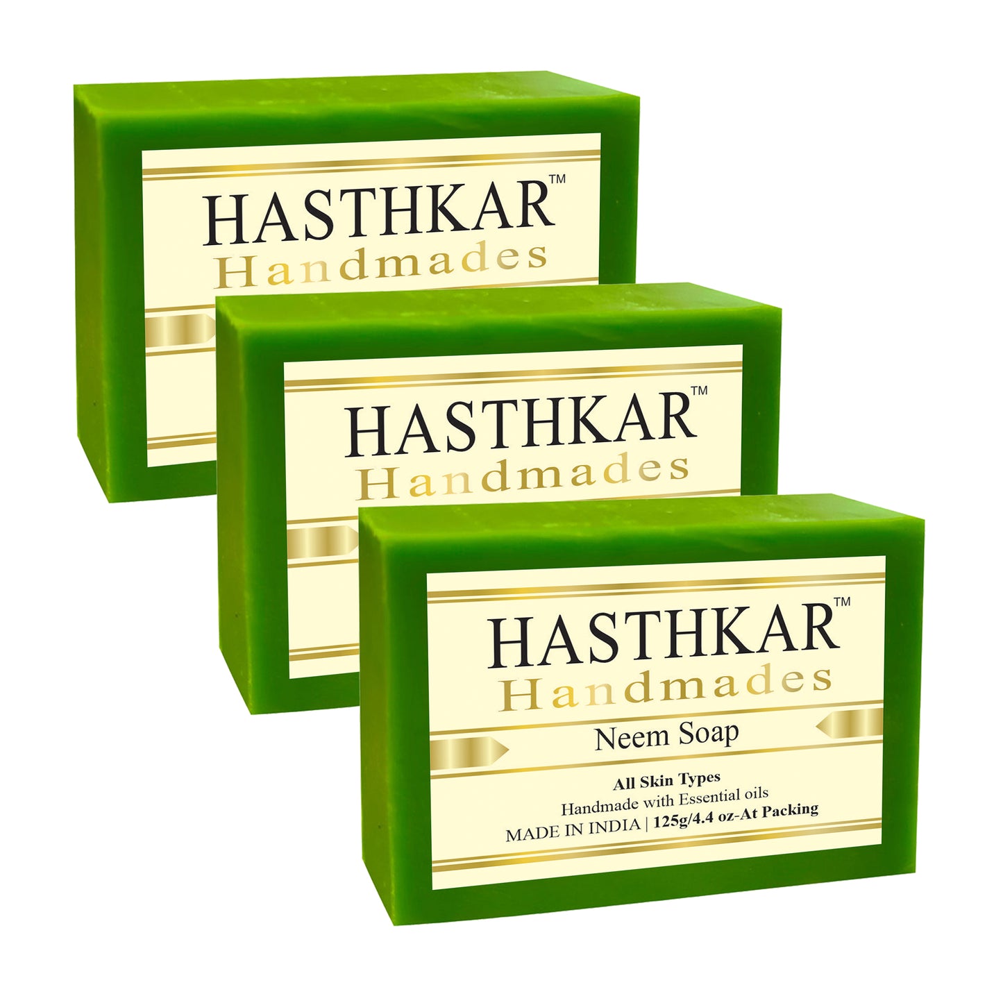Hasthkar handmades neem bathing soap men women pack of 3