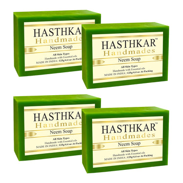 Hasthkar Handmade Glycerine Neem Soap- 125gm - BuyPureNaturals