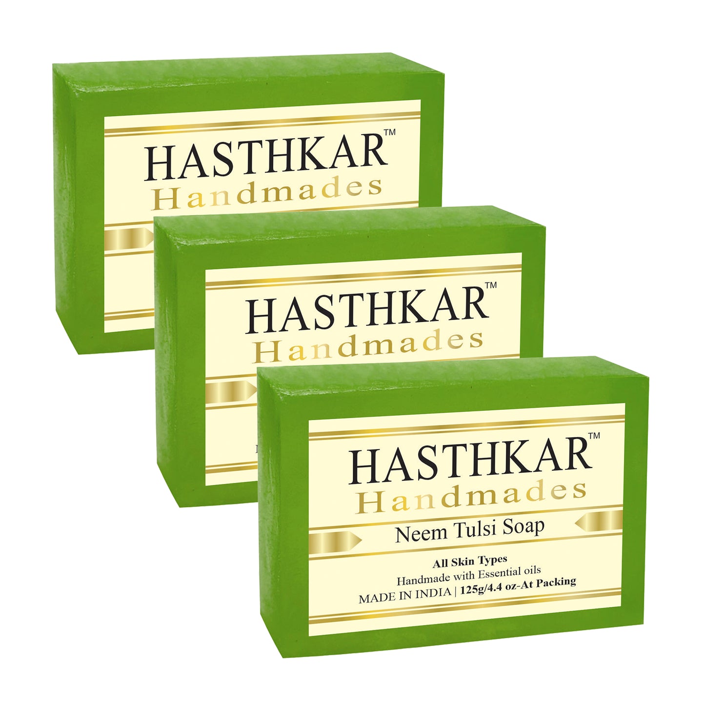 Hasthkar handmades neem tulsi bathing soap men women pack of 3