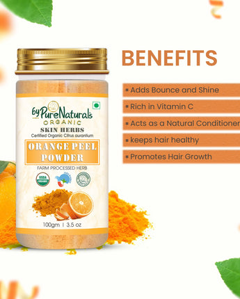 Organic Orange Peel Herb Powder byPureNaturals-1