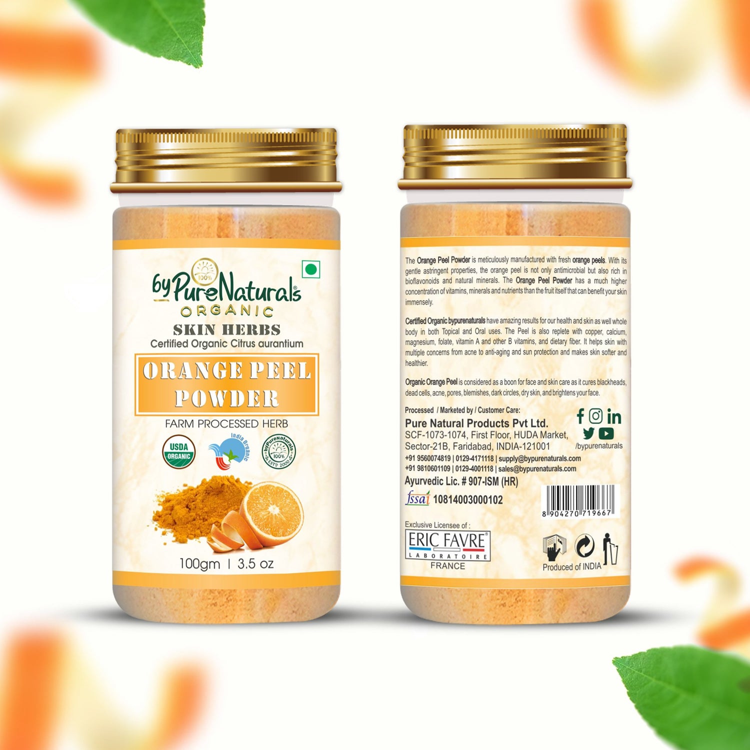 Organic Orange Peel Herb Powder byPureNaturals-3