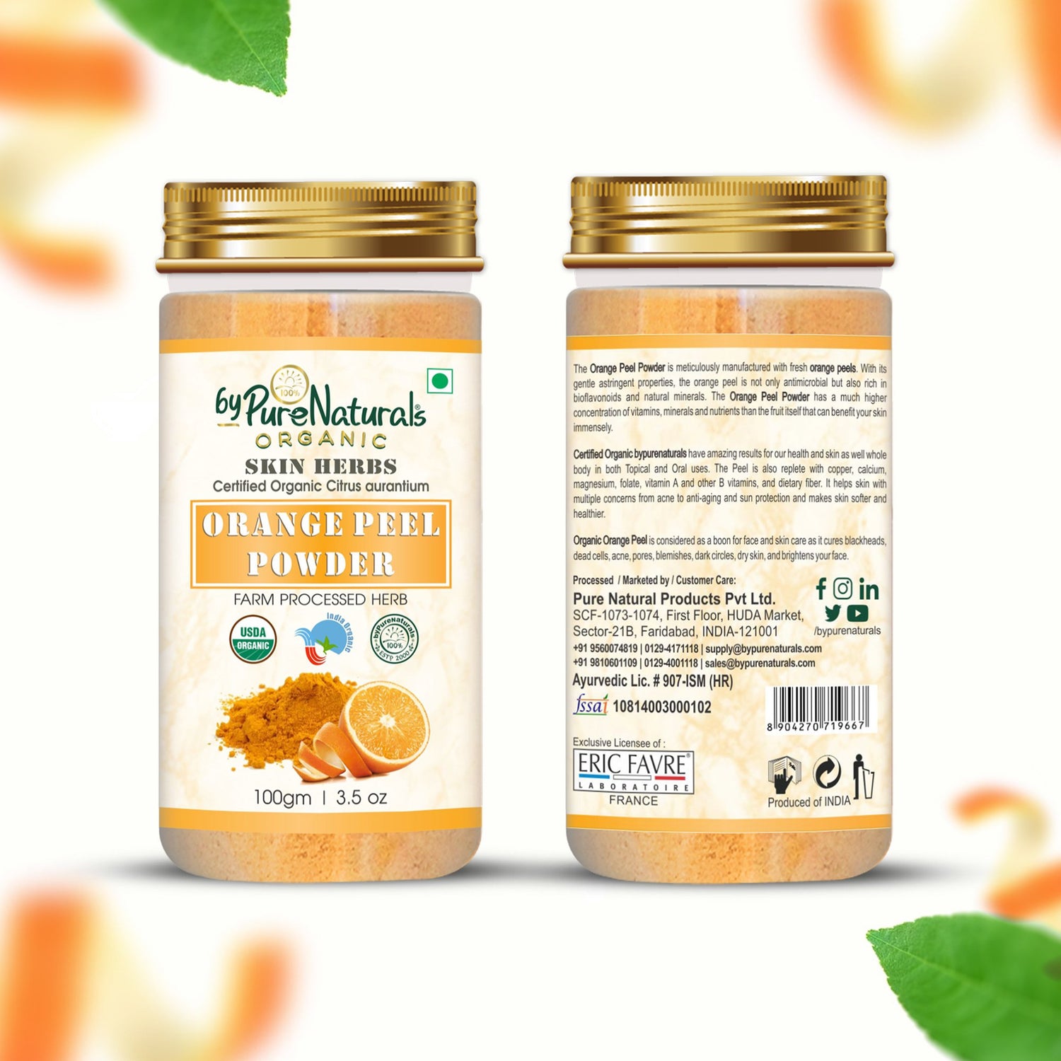 Organic Orange Peel Herb Powder byPureNaturals-3