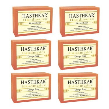 Hasthkar Handmade Glycerine Orange Soap- 125gm - BuyPureNaturals