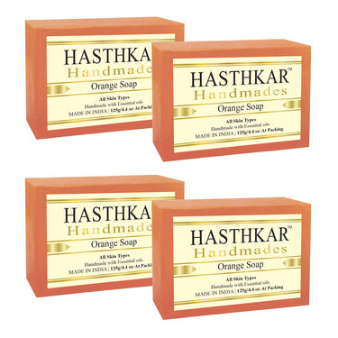 Hasthkar Handmade Glycerine Orange Soap- 125gm - BuyPureNaturals