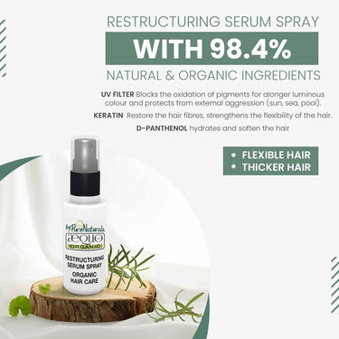 QH+ Aequo Organic Leave On Restructuring Hair Serum Spray- 30ml