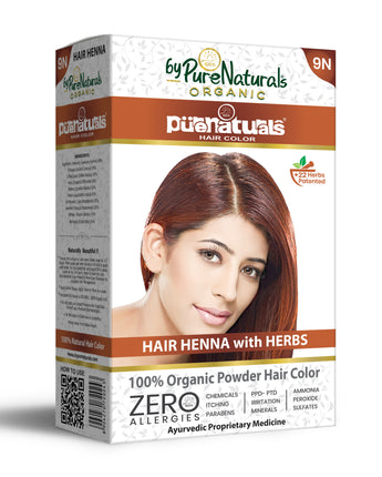 box of herbal henna organic bypurenaturals