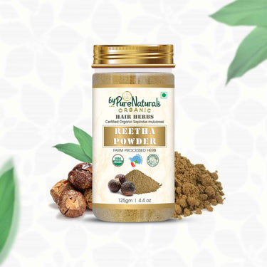 byPureNaturals 100% Organic Reetha Powder- 125 Gm