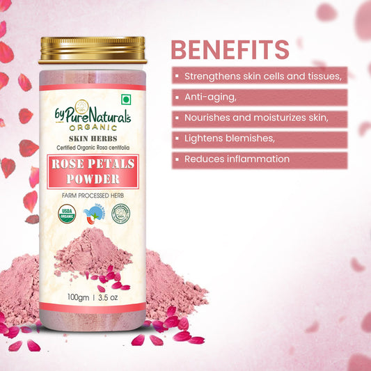 Organic Rose Petals Powder byPureNaturals-1