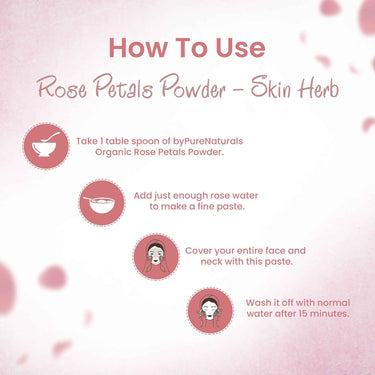 byPureNaturals 100% Organic Rose Petals Powder- 100 Gm