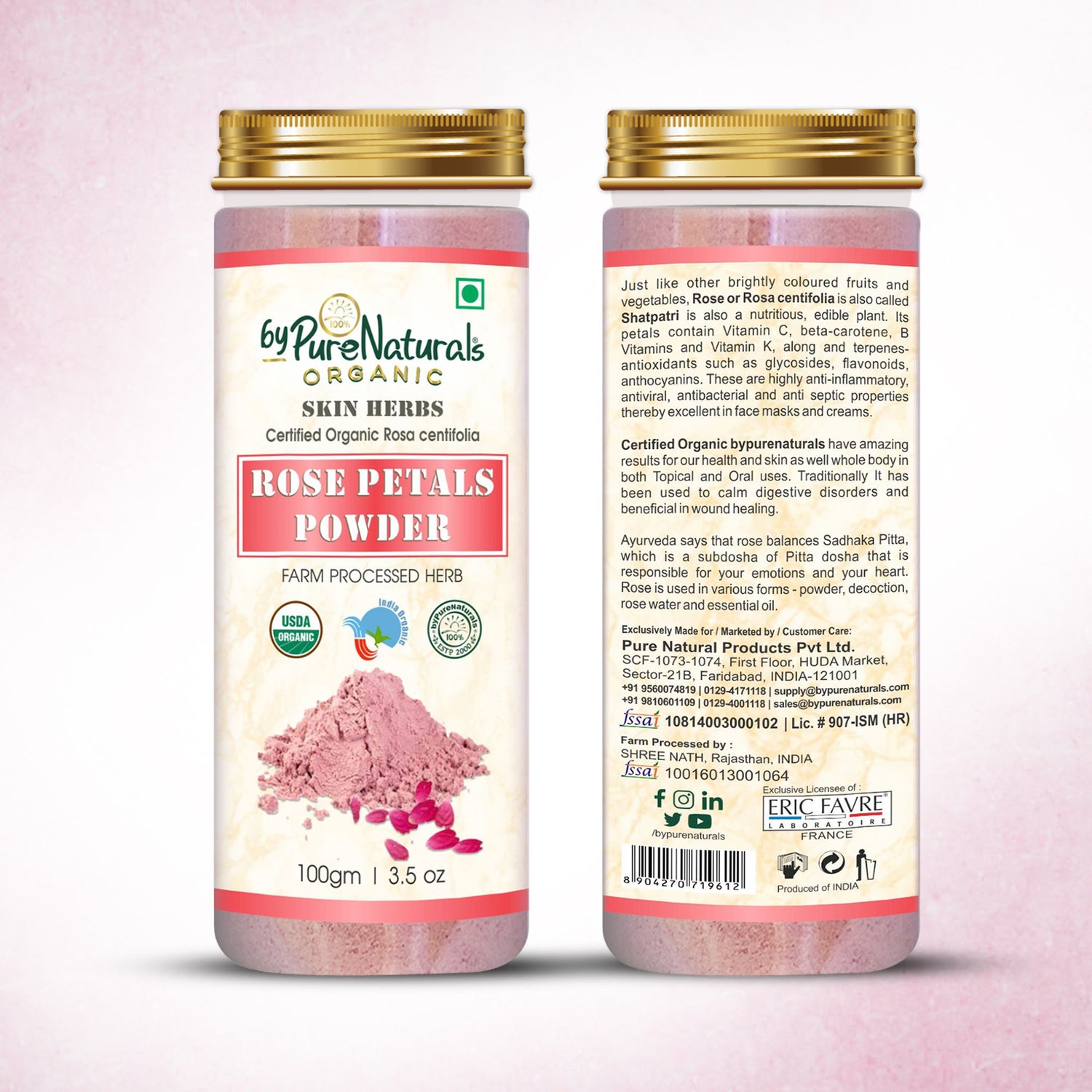 Organic Rose Petals Powder byPureNaturals-3