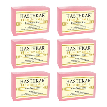 Hasthkar Handmade Glycerine Rose Water Soap- 125gm - BuyPureNaturals