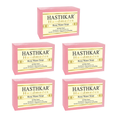 Hasthkar Handmade Glycerine Rose Water Soap- 125gm - BuyPureNaturals