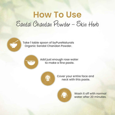 byPureNaturals 100% Organic Sandal Chandan Powder- 100 Gm