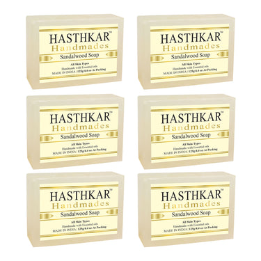 Hasthkar Handmade Glycerine Sandalwood Soap- 125gm - BuyPureNaturals
