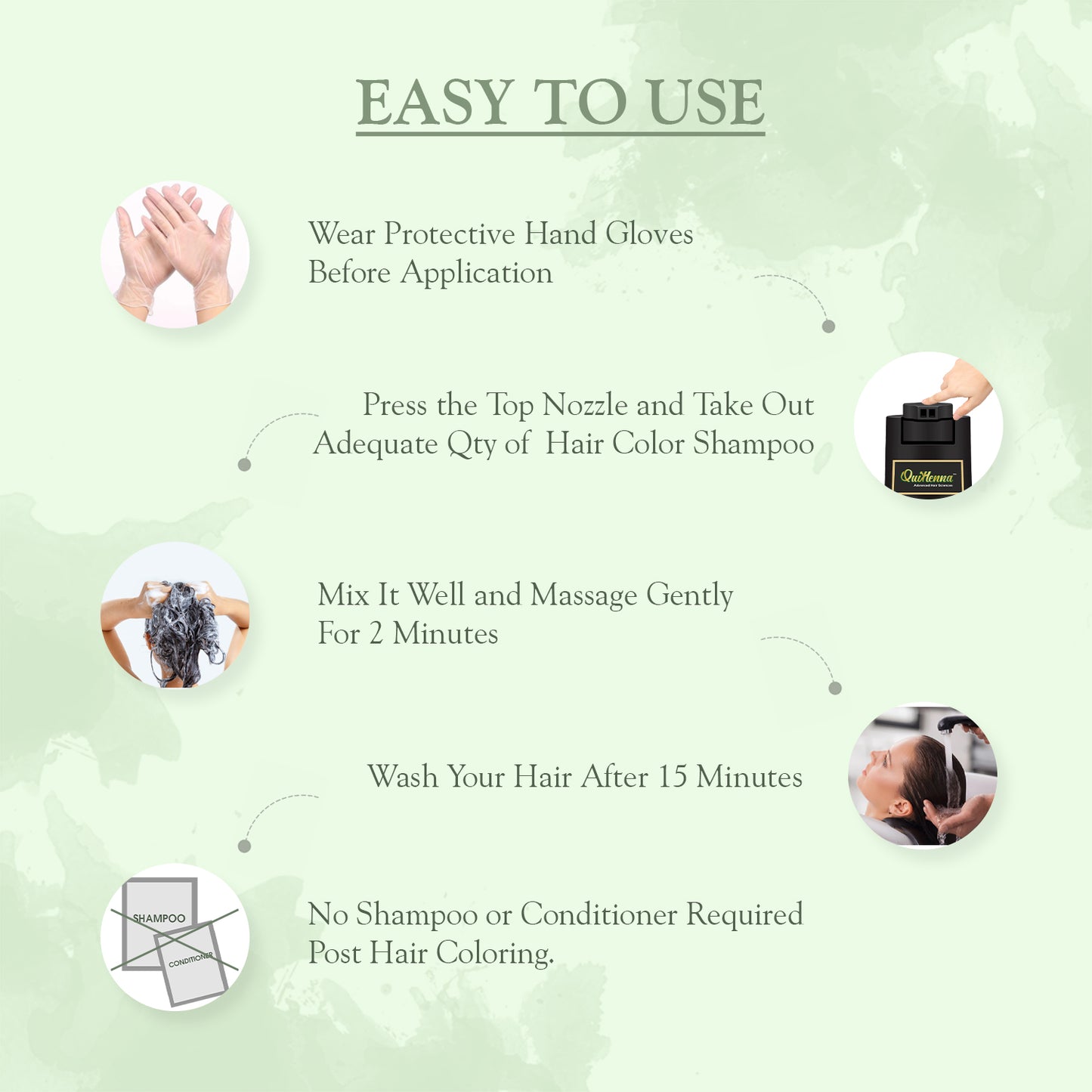 QuikHenna Ammonia Free Hair Colour Shampoo For Men and Women-4