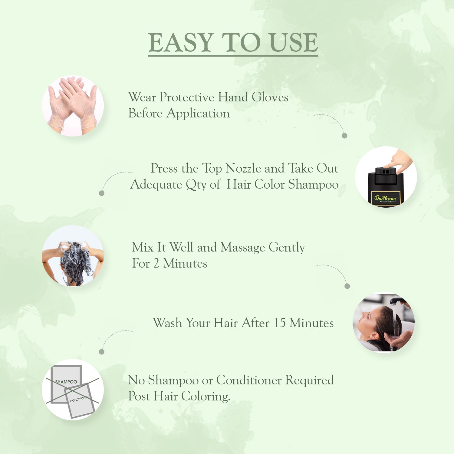 QuikHenna Ammonia Free Hair Colour Shampoo For Men and Women-4