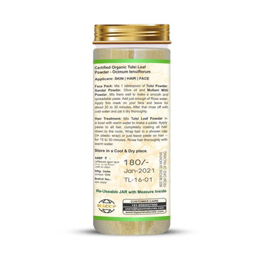 byPureNaturals 100% Organic Tulsi Powder- 115 Gm