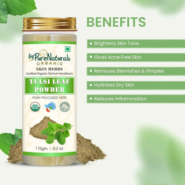 byPureNaturals 100% Organic Tulsi Powder- 115 Gm