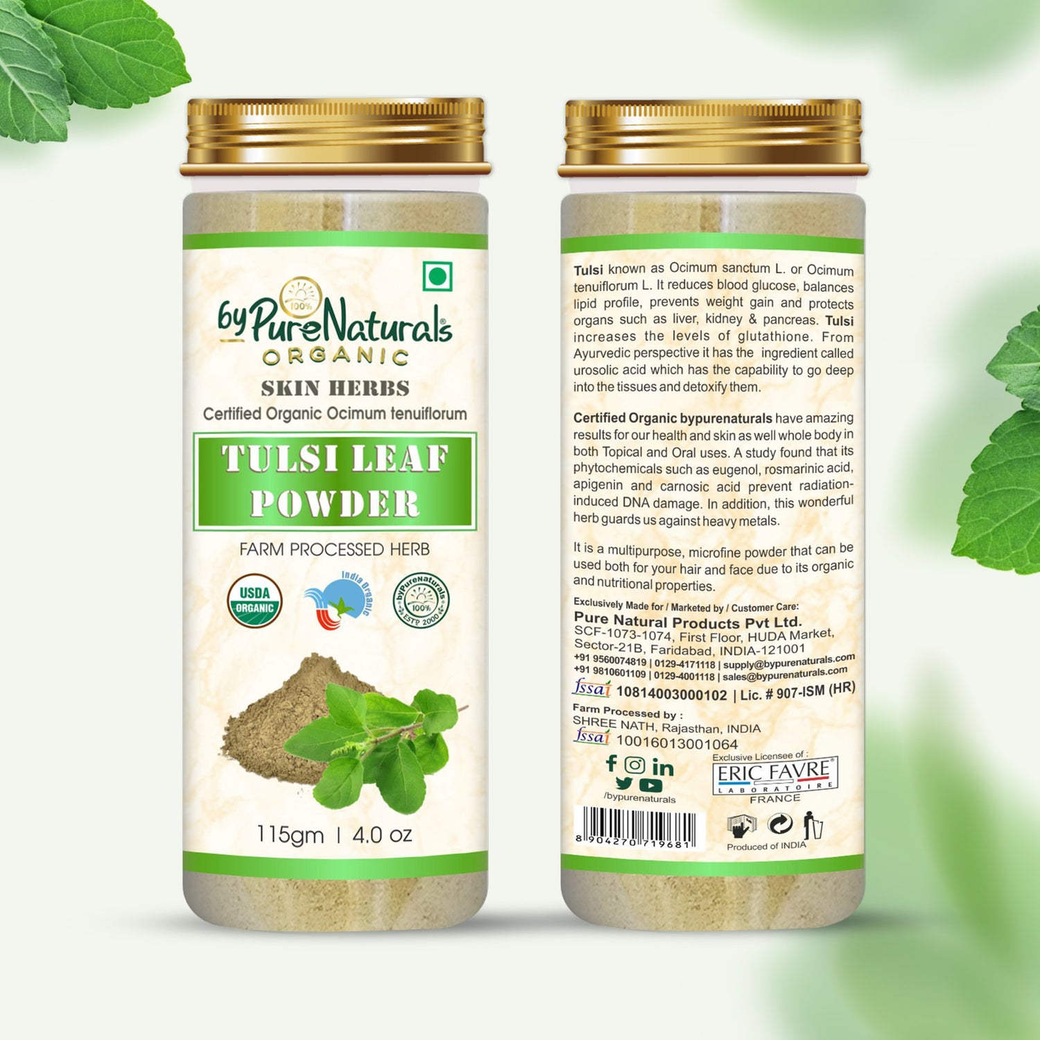 Organic Tulsi Leaf Herb Powder byPureNaturals-4