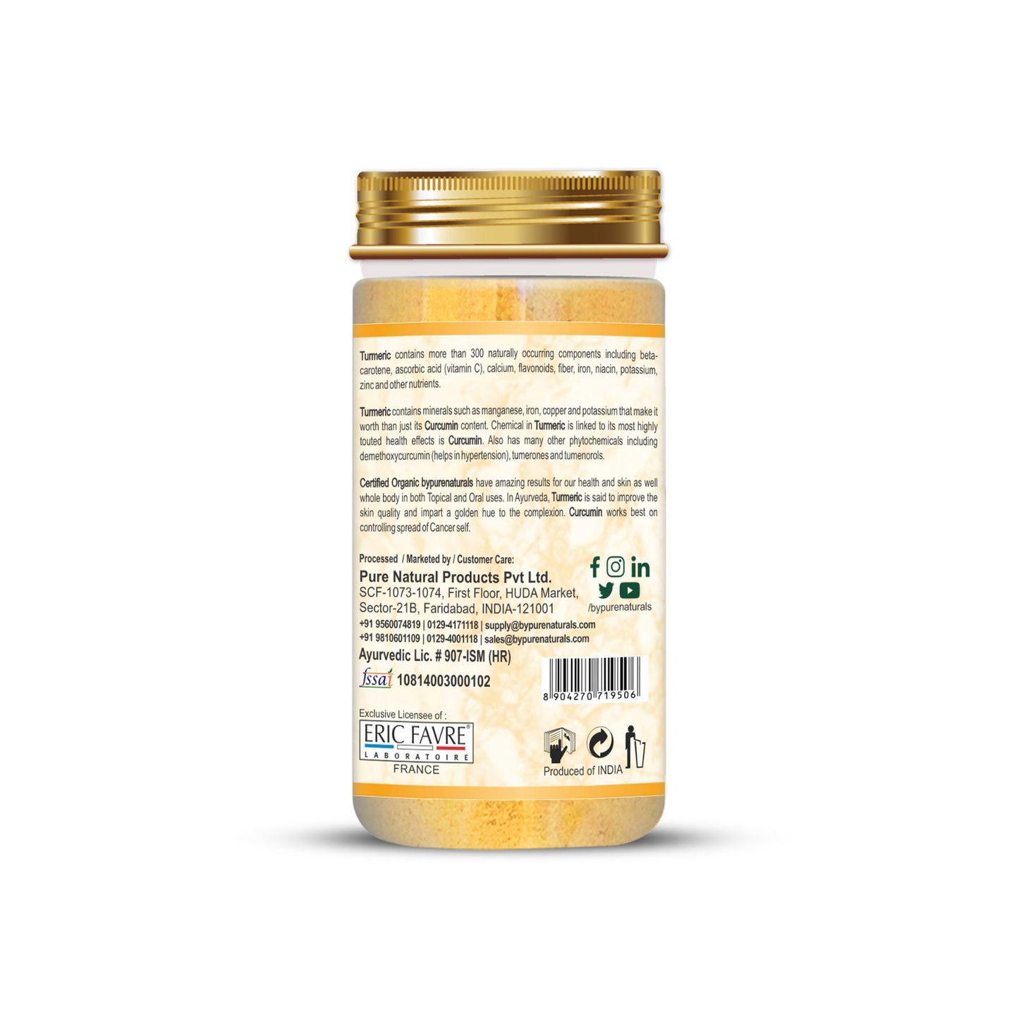 Organic Turmeric Daru Haridra Herb Powder byPurenaturals-5