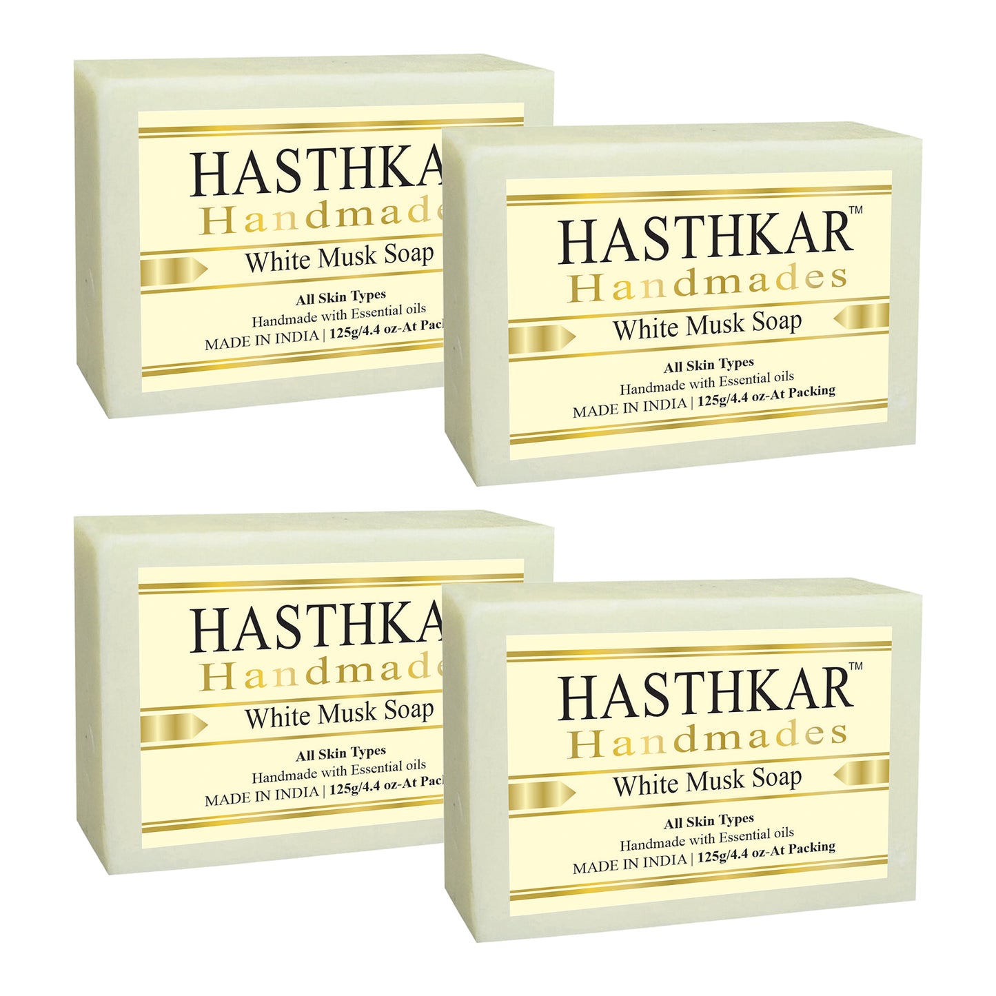 Hasthkar Handmades Glycerine Natural White musk Soap 125Gm